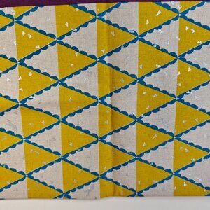 Kokka Cotton Linen Canvas Fabric Yellow - 1 Yard - Etsuko Furuya